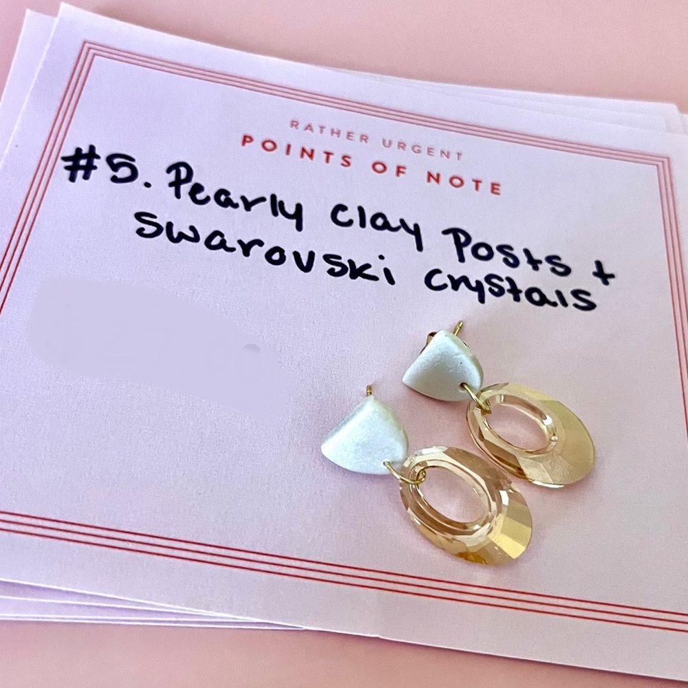 Handmade Swarovski crystal earrings